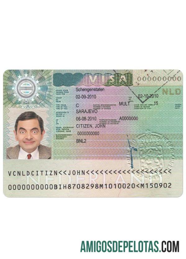 Visto Schengen HOLANDA exemplo real